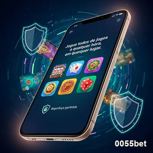 Imagem de um smartphone exibindo o app casino com destaque para jogo responsável